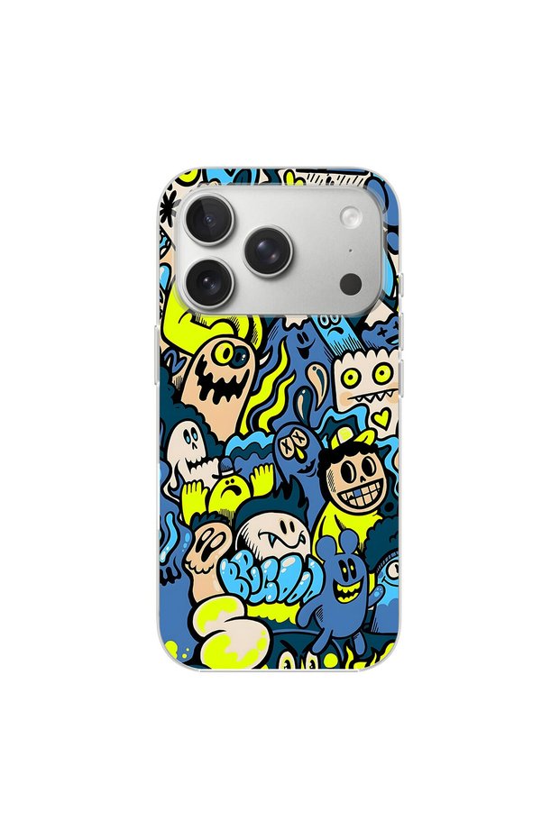 iPhone 17 Pro Compatible Graffiti 11 Design Transparent Case