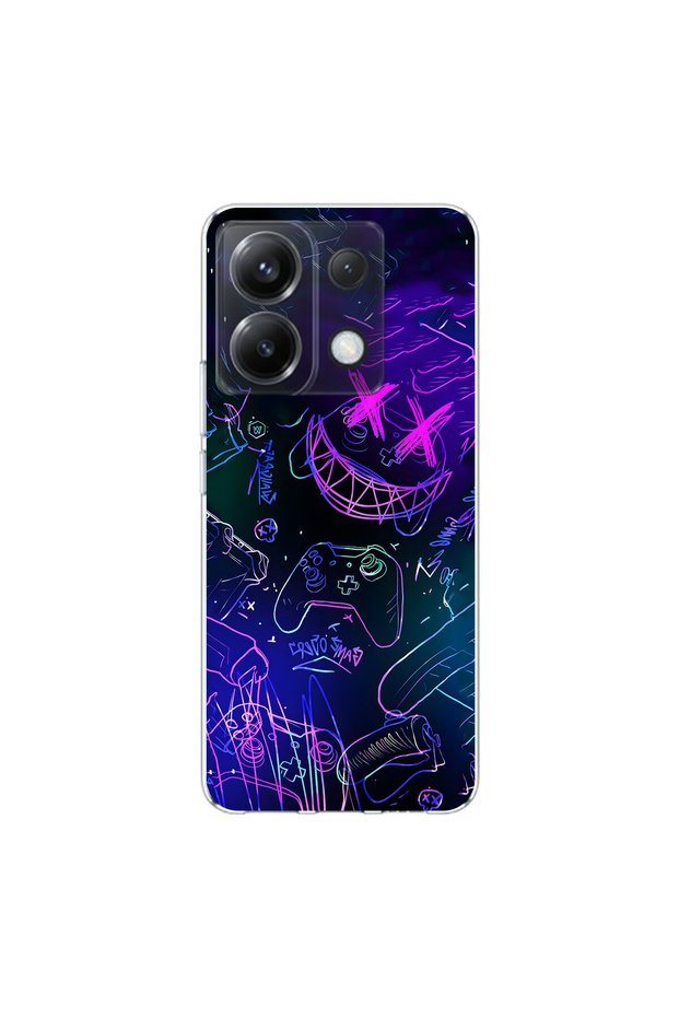 حافظة شفافة متوافقة مع Poco X6 بتصميم Graffiti 4