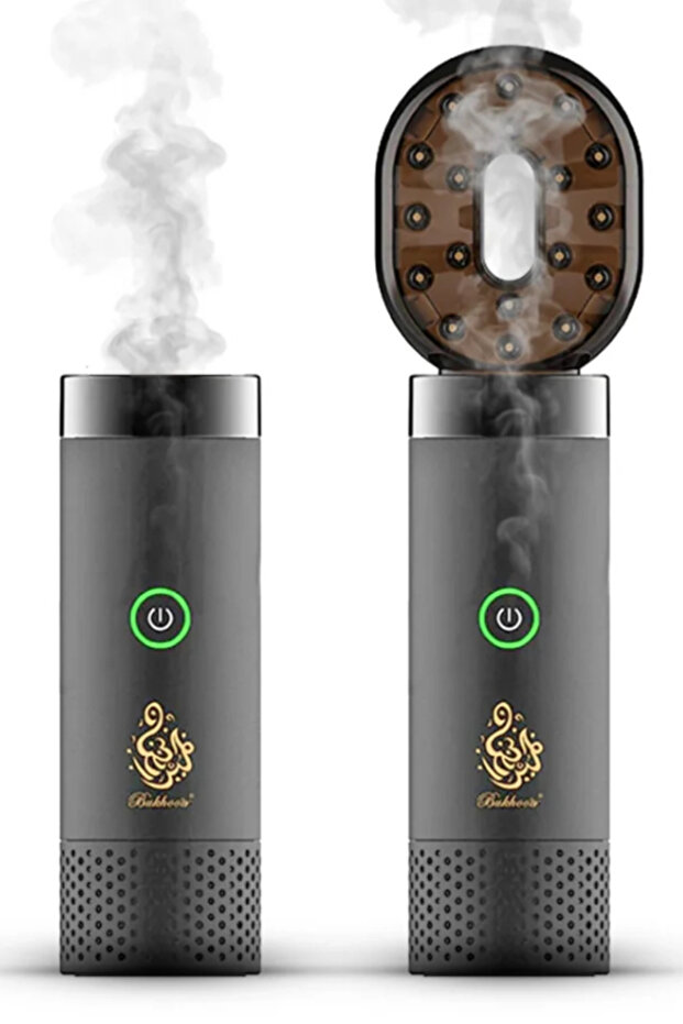مبخرة بخور 2 في 1 مع مشط لنشر العطر للشعر