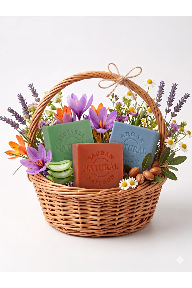Alovera, Argan, Saffron Herbal Soap 3-Pack