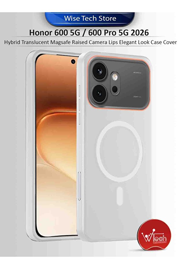 Honor 600 5G / 600 Pro 5G 2026 Hybrid Translucent Magsafe with Magnetic Charging Raised Camera Lips Case Cover