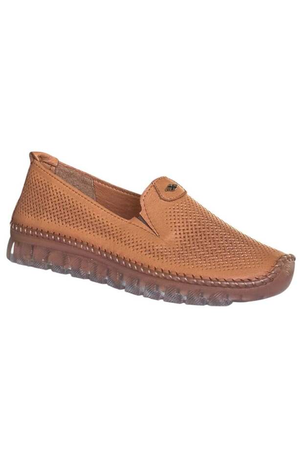26Y Nbl13 Tan Women's Comfort Leather Shoes