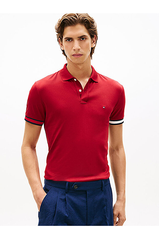 Men's Cuff Liquid Polo T-Shirt