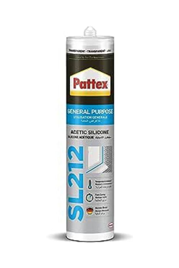 Acetic Transparent Silicone Sealant, SL1212, 280 ml