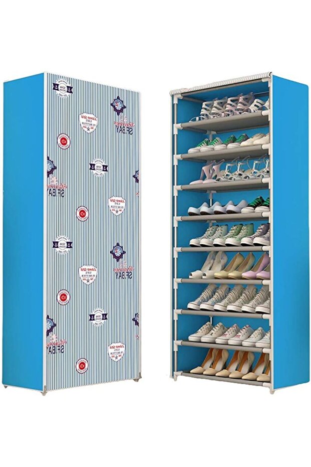 Shoe Rack Storage, Home Simple Shoe Cabinet 6-10 Tier Extendable & Stackable Quick Assembly