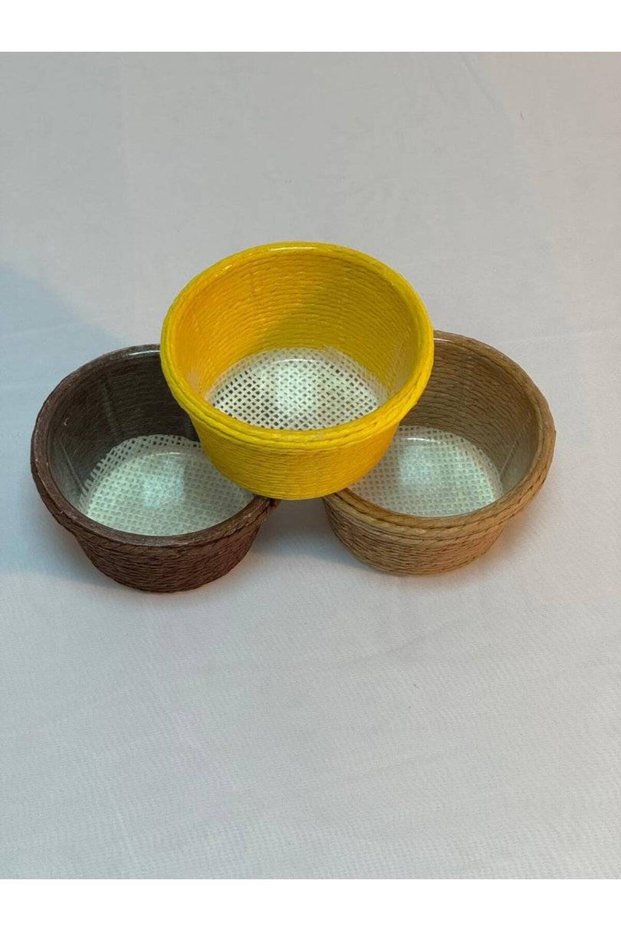 Paper Baskets with Brown Laminated Interior