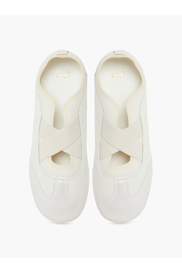 Solid Elastic Trim Sneakers - 5