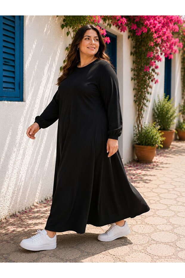 Women's Plus Size Digitally Printed Viscose Dress