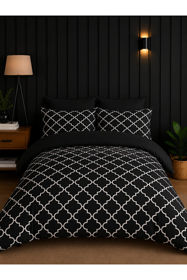Double Elastic Sheet Duvet Cover Set |   Cotton |