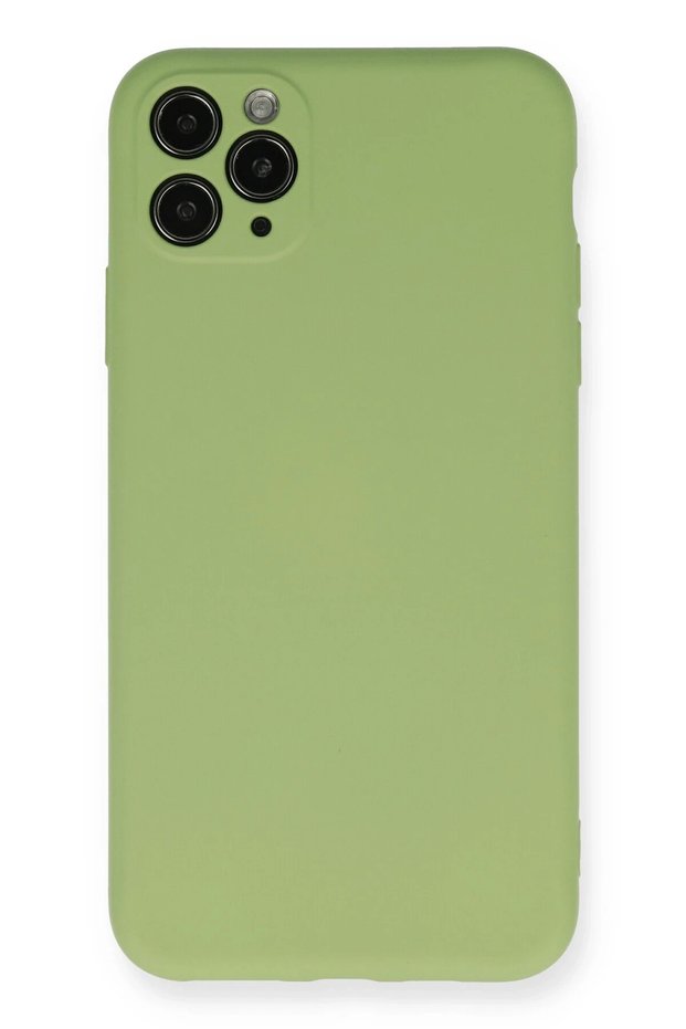 Shopilke iPhone 11 Pro Max Case Nano Velvet Inside (102454) Silicone - Green