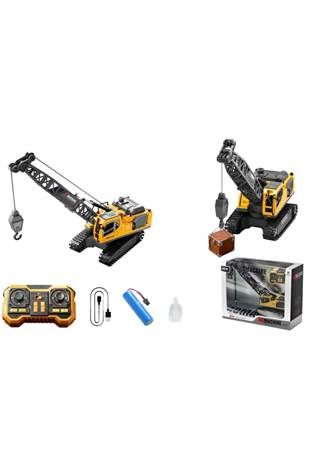 12-Function Remote Controlled Crawler Crane 360 ° Rotatable Professional Construction Work Machine - 3