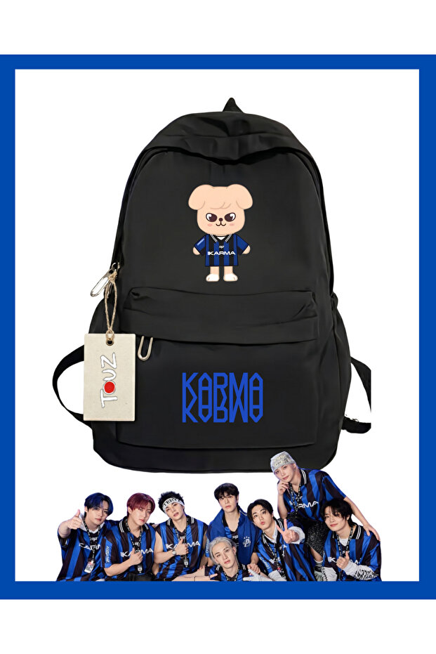 حقيبة ظهر مدرسية وتعليمية مطبوعة بتصميم Karma من Stray Kids SKZ