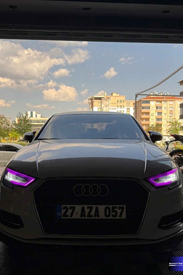 Audi A3 Sedan Compatible Headlight Film Sticker Headlight Design Sticker (Right and Left)