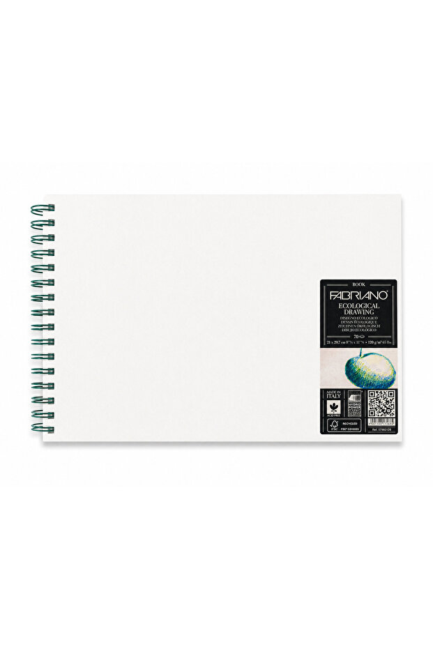 Eco Sketchbook Spiral Bound Hard Cover 70 Sheets White Hardcover 21X29.7