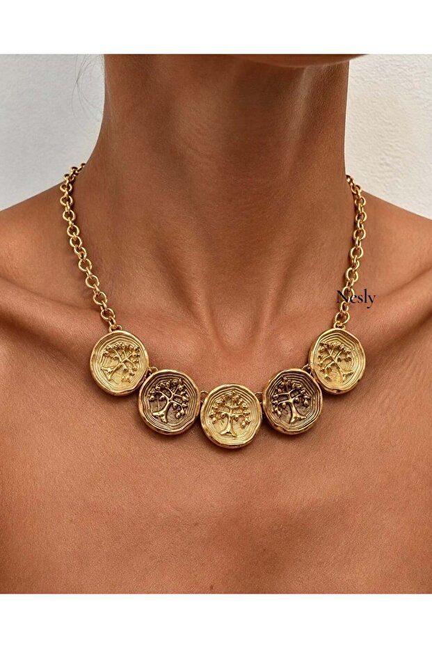 Tree of Life Enamel Detailed Necklace