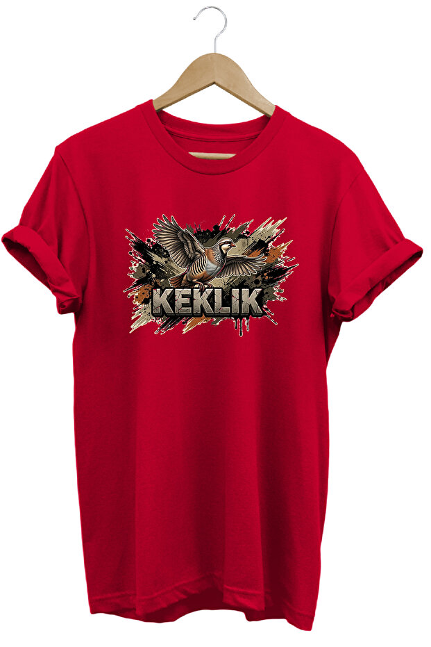 Keklik Graphic Printed Crew Neck Cotton Hunter Nature T-Shirt