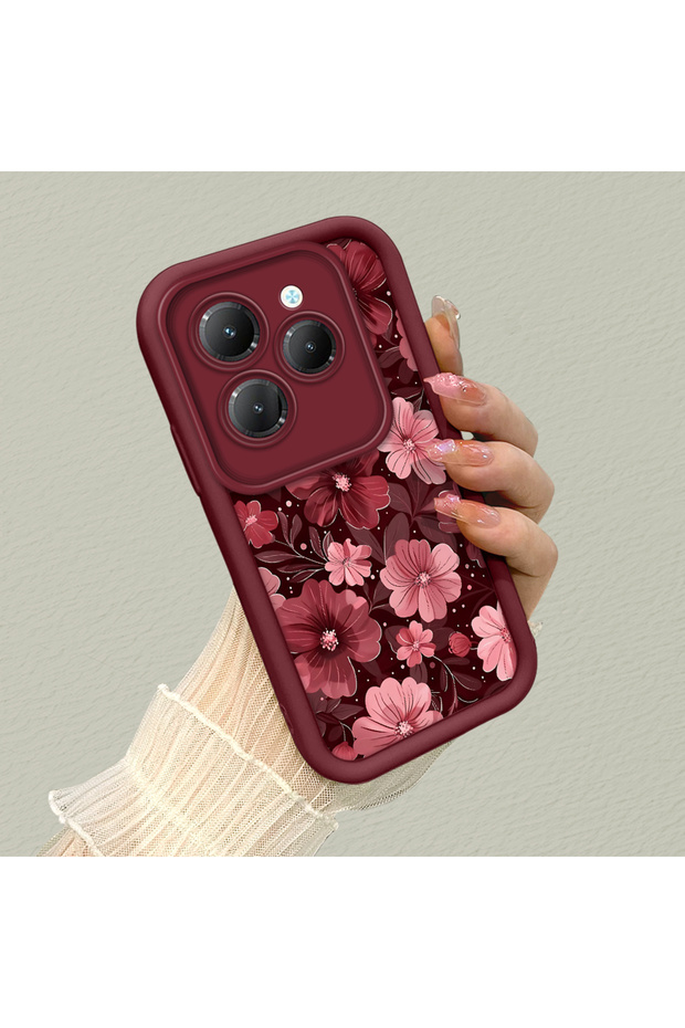 Infinix Hot 40/40 Pro Compatible Fashion Spring Flower Pattern Case, Scratch-Resistant