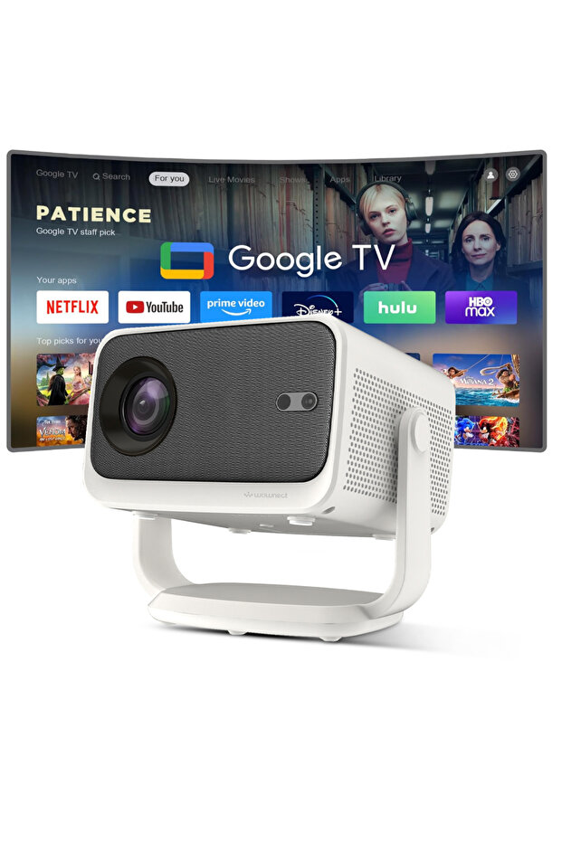 2026 New Google TV & Licensed Netflix Native 1080P Smart Android Projector | 600 ANSI Lumens | Fully Sealed Optical Engine | Dolby Audio | 4K Support | Auto Focus & Keystone |40–300" Display