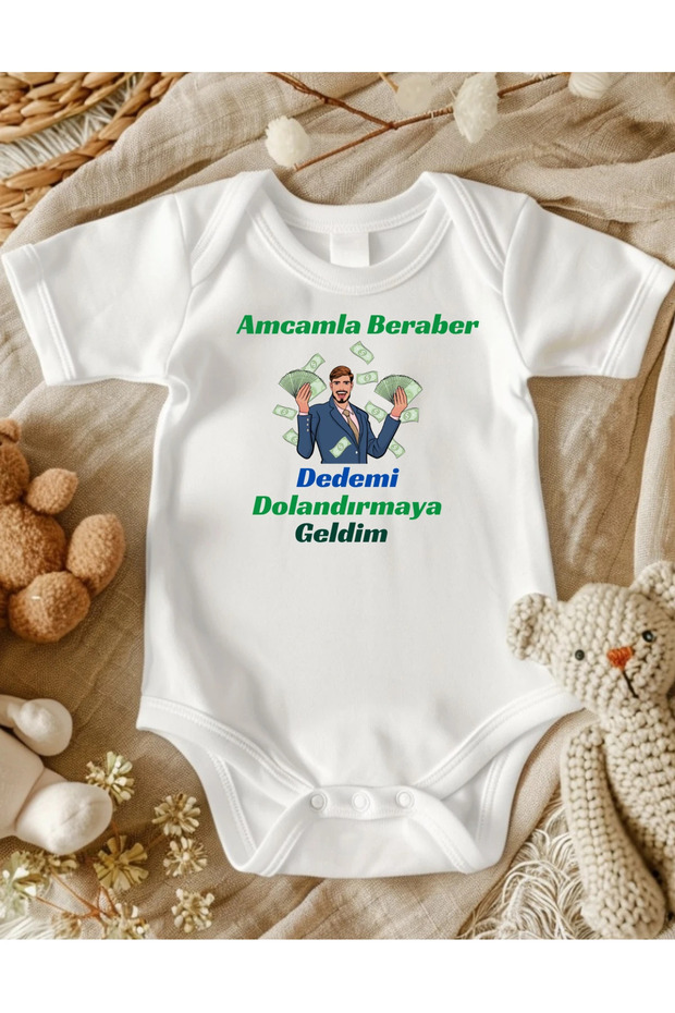 Uncle Written Baby Bodysuit 100% Cotton 363