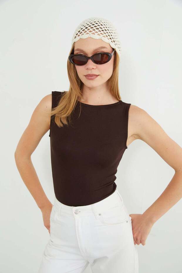 Basic Boat Neck Snap Fastener Bodysuit