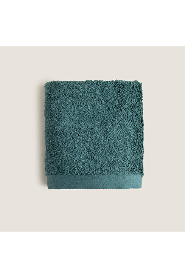 Solid Bamboo Hand Towel 30X50 cm Smoke Turquoise
