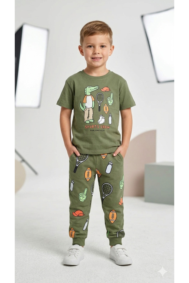 Boy's crocodile print suit luc-5441