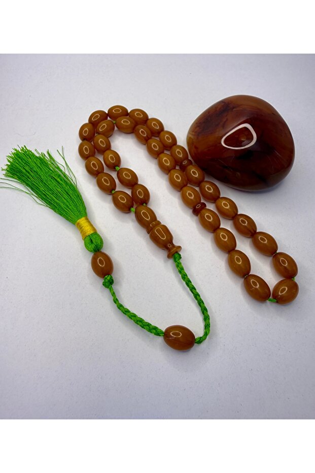 10,5/13/8 mm Large Size Almarey Stick Crimped Amber Prayer Beads