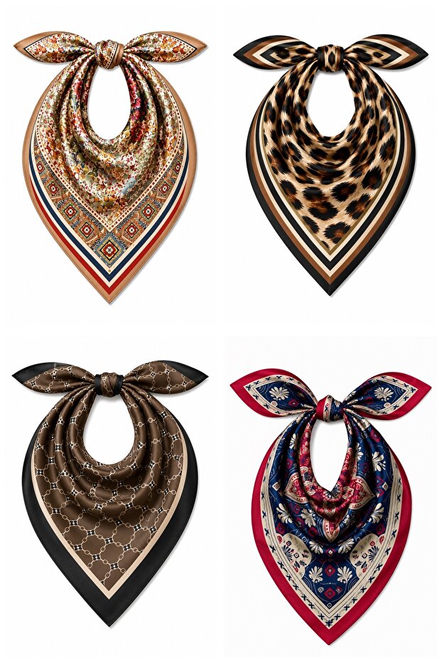 Tropical 4-Piece Women's Scarf Set