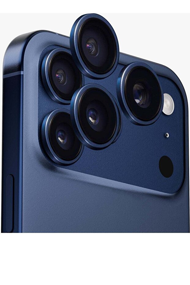 Compatible for iPhone 17 Pro / 17 Pro Max Camera Lens Protector, 9H Tempered Glass - Blue Titanium