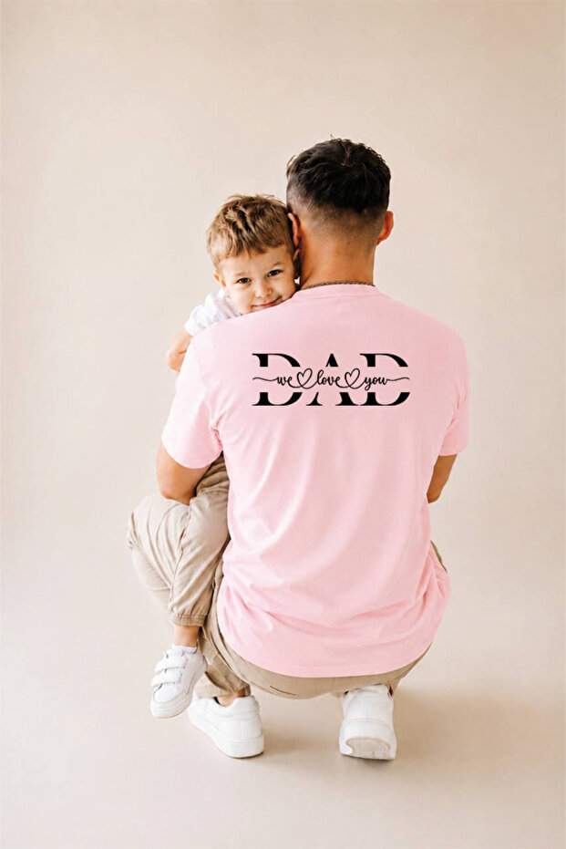 Father's Day Gift, Father-Child Combination, 100% Cotton Oversize T-Shirt