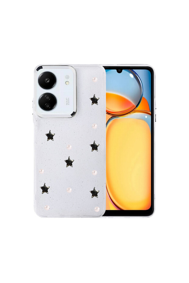غطاء متوافق مع Redmi 13C بنمط فيونكة - النمط 7