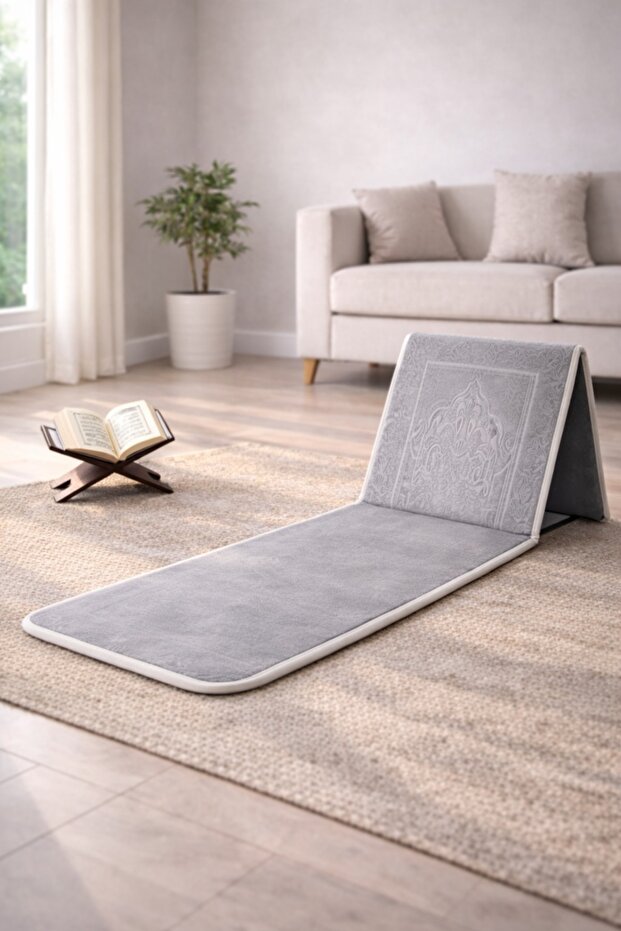 Foldable Prayer Mat with Back Support - 5