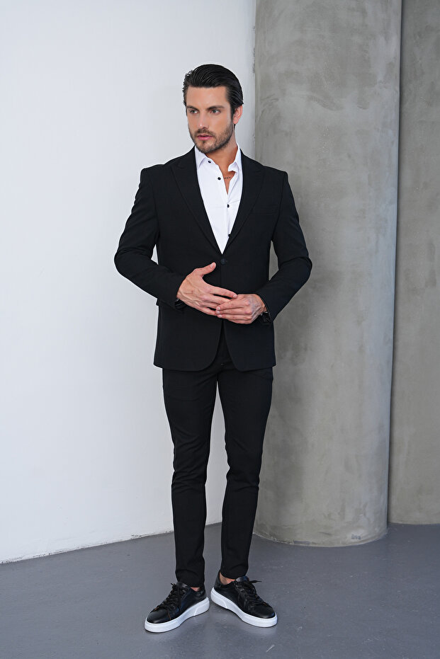 Black Classic Slim Fit Jacket