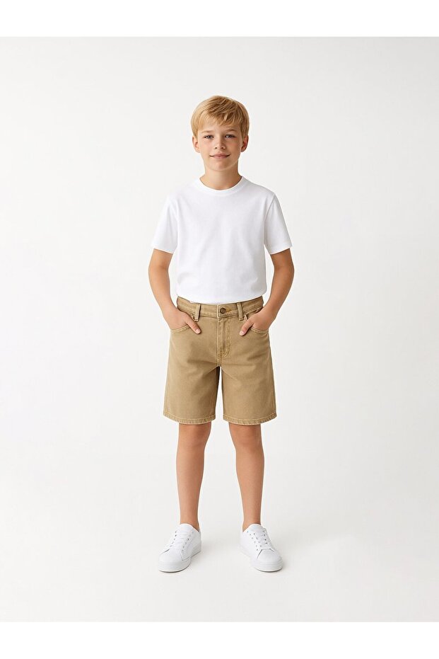 Veron B Beige Bermuda
