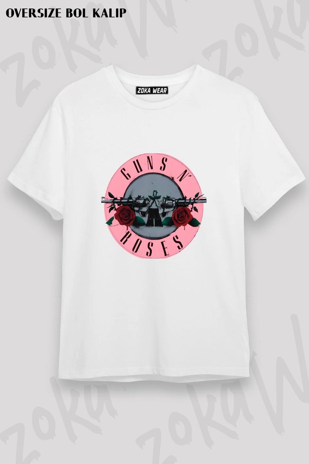 Unisex Loose Fit Guns N Roses V11 Printed T-Shirt