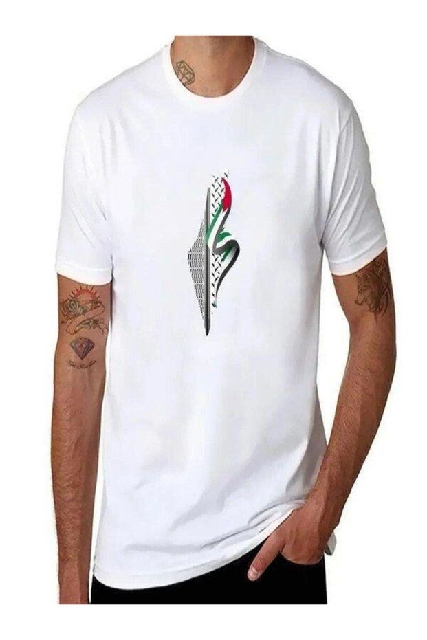 White Printed Men's T-Shirt