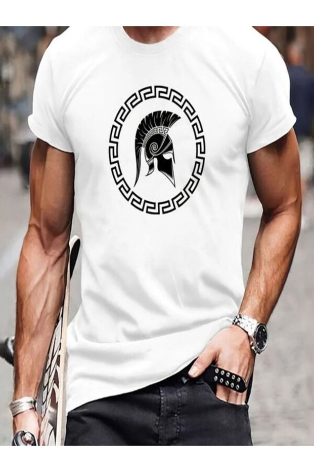 Spartan Helmet Pattern Men's T-Shirt