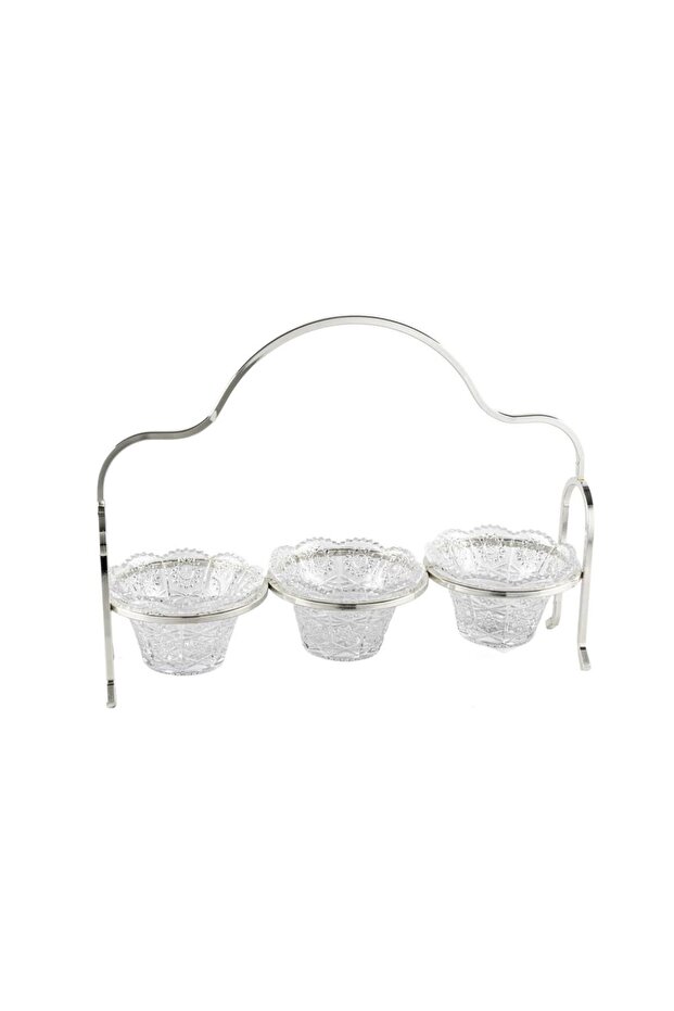 Silver Cam 3-Piece Snack Bowl 37X28X13Cm