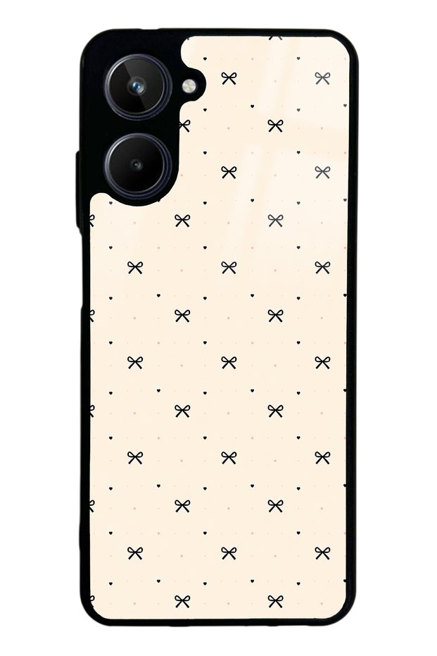 Realme 10 Beige Coquette Pattern Design Glossy Phone Case