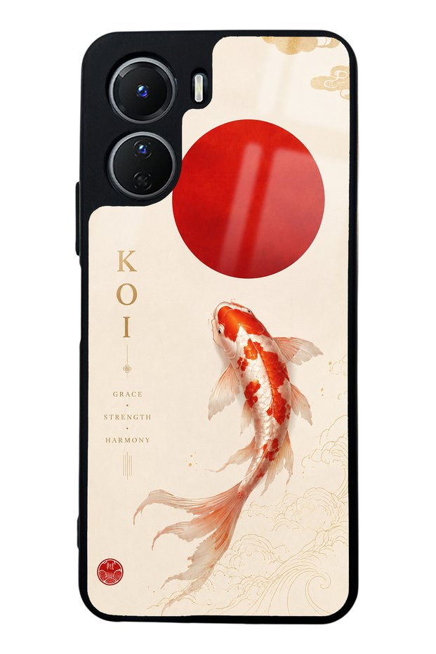 Vivo Y16 Minimal Koi Grace Design Glossy Phone Case