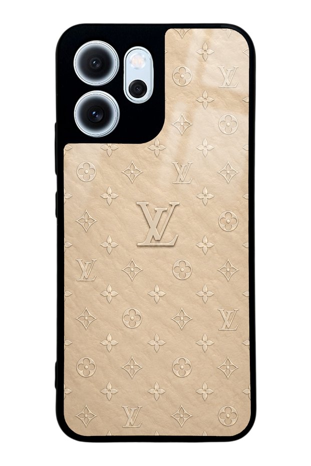 Oppo Reno 14F Beige Gold Lv Design Glossy Phone Case