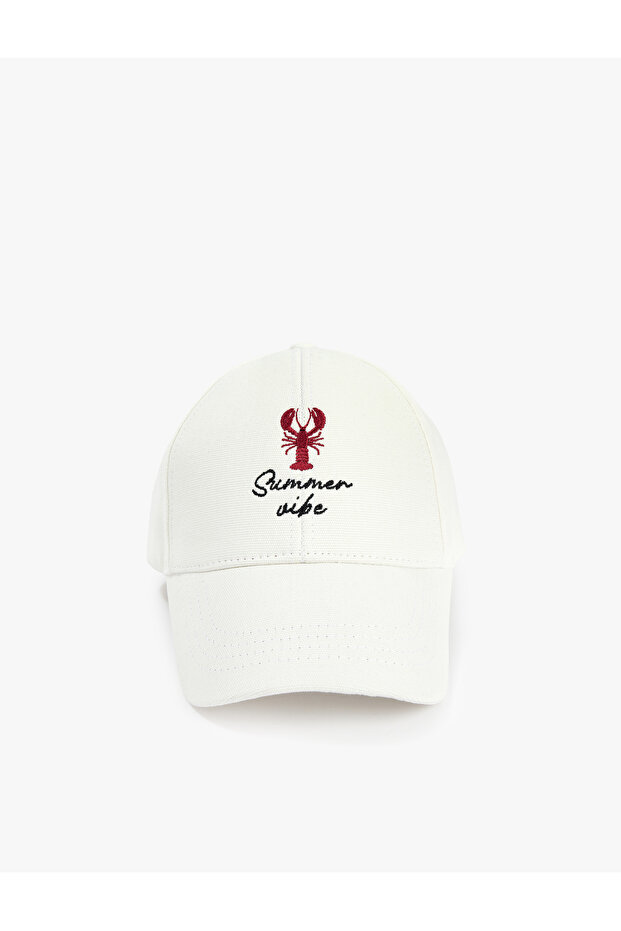 Embroidery Detailed Cotton Cap Hat