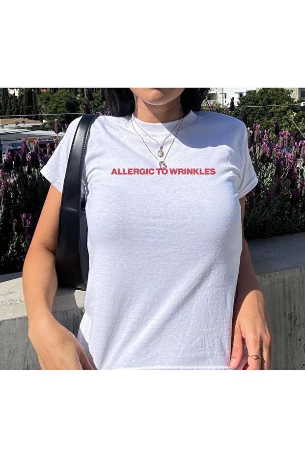 Allergic to Wrinkles Printed Women's Body Tee