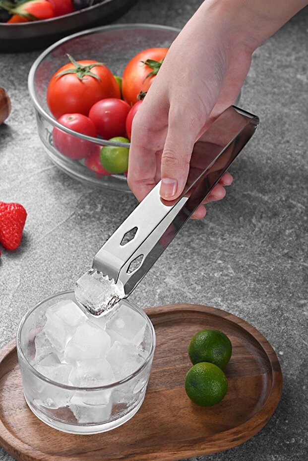 Steel 16.2 cm Ice and Sugar Tongs Mt128By