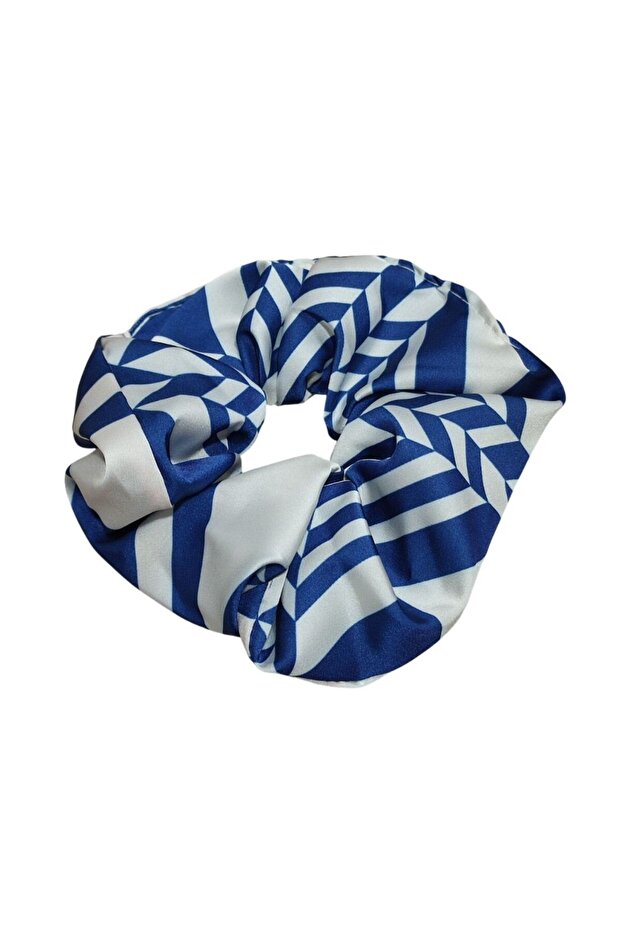 Women's Satin Patterned Simit Rubber Buckle Hair Clip