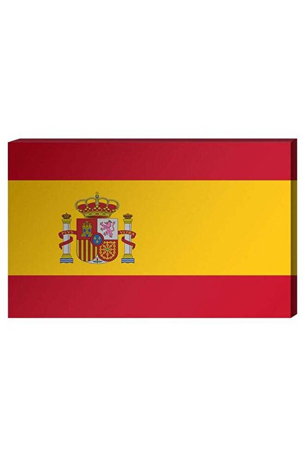 Spanish Flag Wall Decor Painting With Inner Frame Multicolour 40 x 60cm