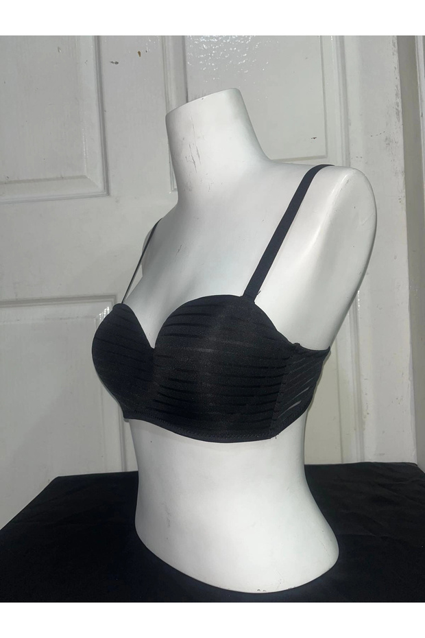 Stripe Patterned Underwire Non-Support Strapless Bra - 2