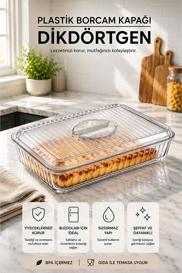 Rectangular Transparent Plastic Pyrex Lid Storage Container Lid
