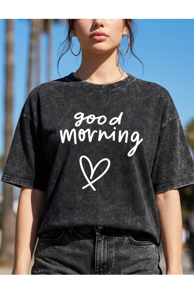Acid Washed Oversize Unisex T-Shirt Washed Vintage Street Style Street Fashion Cotton Comfortable Fit Daily Wear T-Shirt