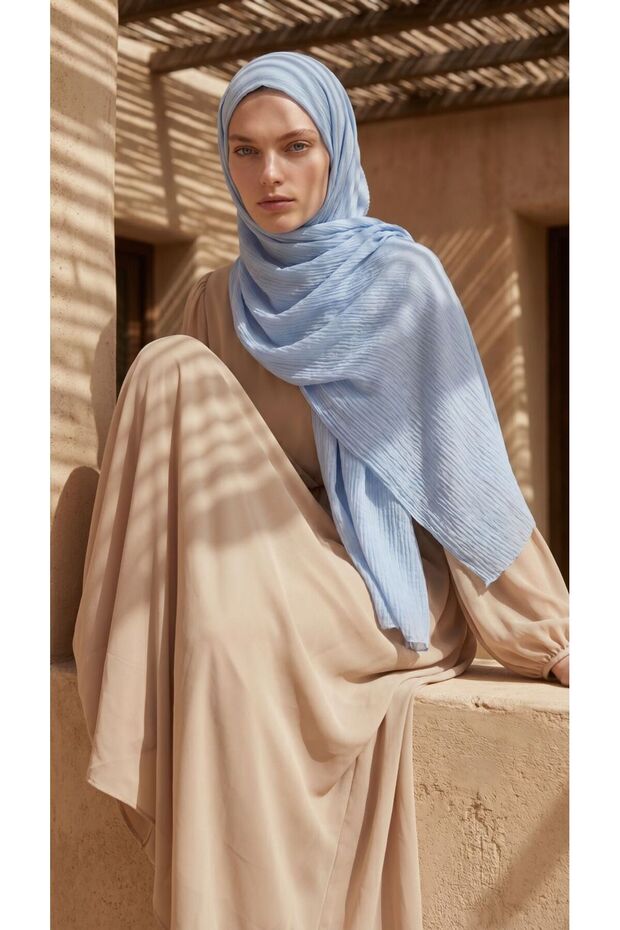 Muslin Shawl Elegant and Modern Hijab Shawl Model Is Made from Original Italian Fabric Brand Levidor